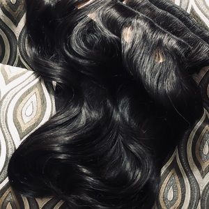 NWOT 6pc clip-in 200g 20" color: natural black/brown